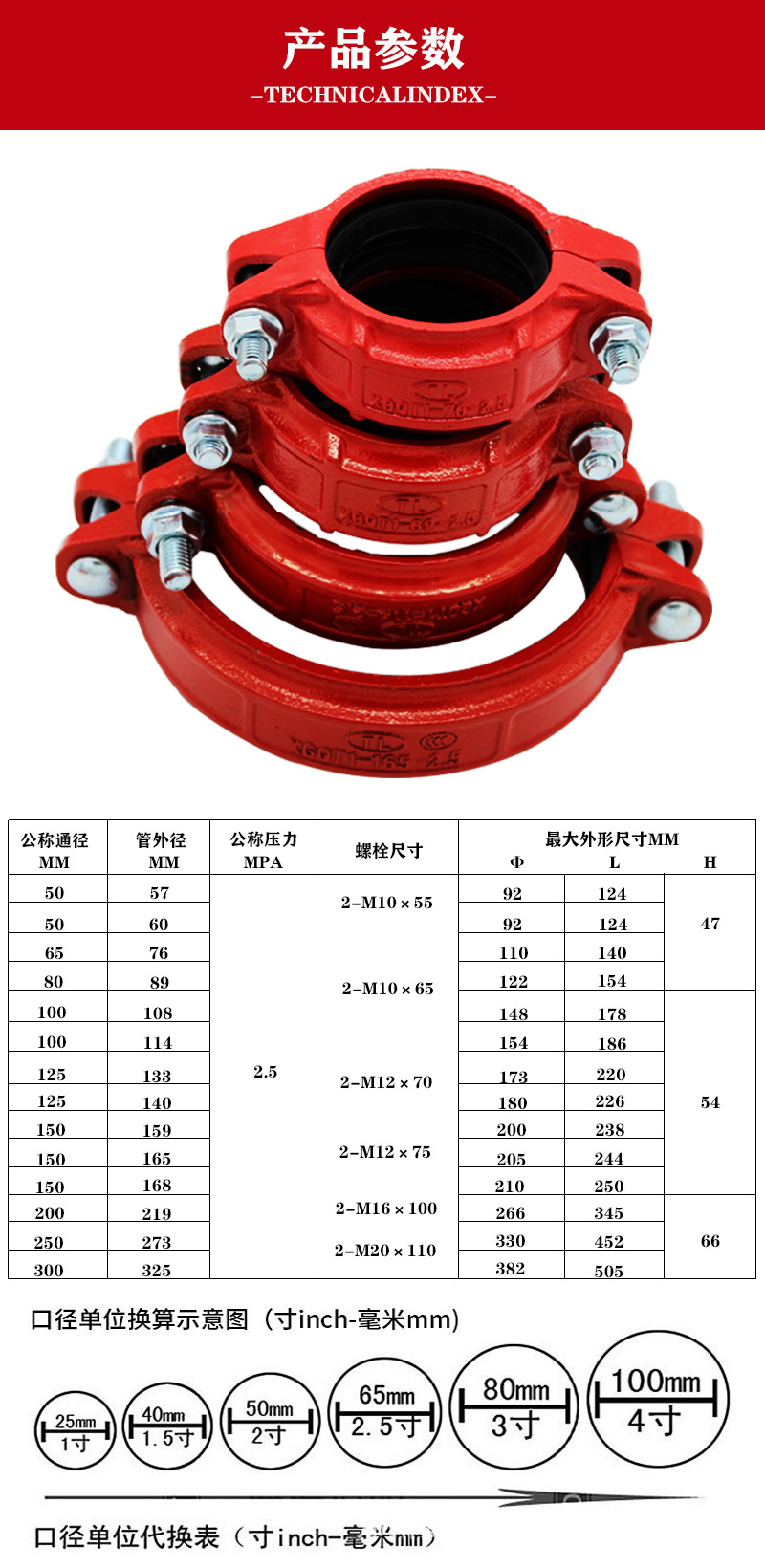 消防管卡箍型号,沟槽卡箍规格型号表,消防卡箍规格型号表(第3页)_大山谷图库