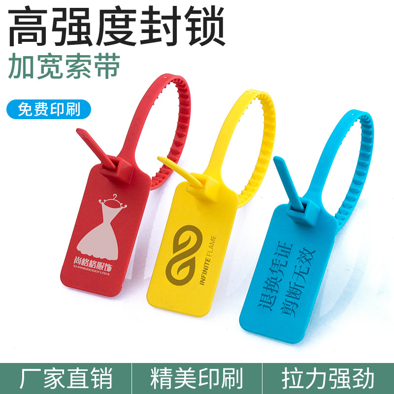 一次性标签吊牌防盗防调换集装箱货柜车物流包装自锁塑料封条