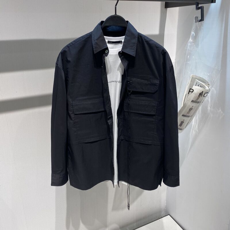 Men's Spring and Autumn New Shirt Work Bag Pocket Flip Bag Accessories Long Sleeve Shirt Fashion Jacket Trendy B2CHA2254 Men's Spring and Autumn New Shirt Work Bag Pocket Flip Bag Accessories Long Sleeve Shirt Fashion Jacket Trendy B2CHA2254