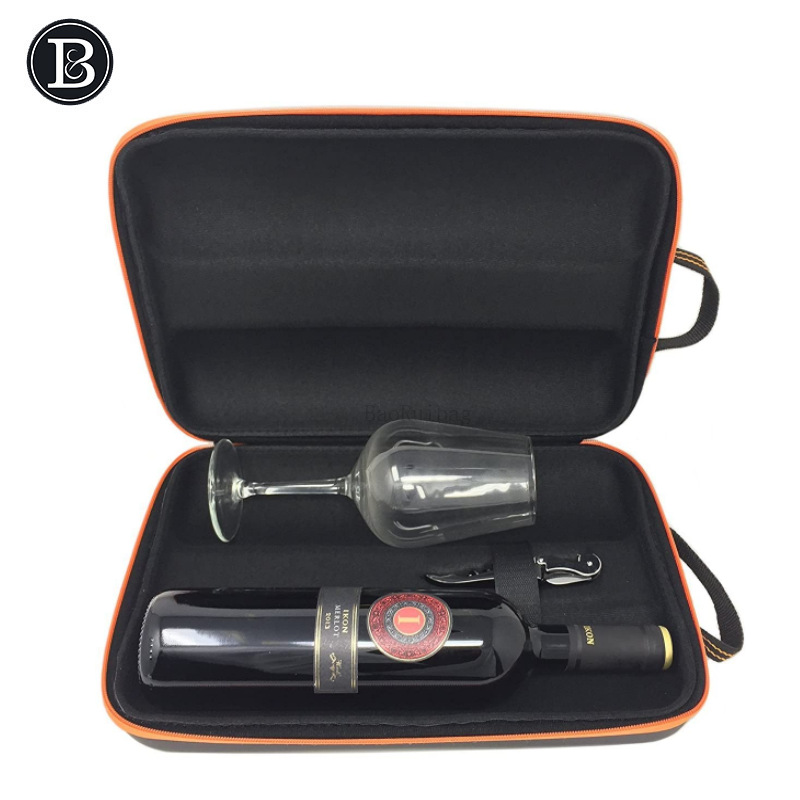 高档面料EVA酒瓶盒葡萄酒包 双支防震便携红酒礼盒收纳包装盒