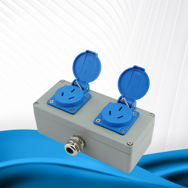 防爆插座 消防化工双联三孔16A工地用 工业防爆插座