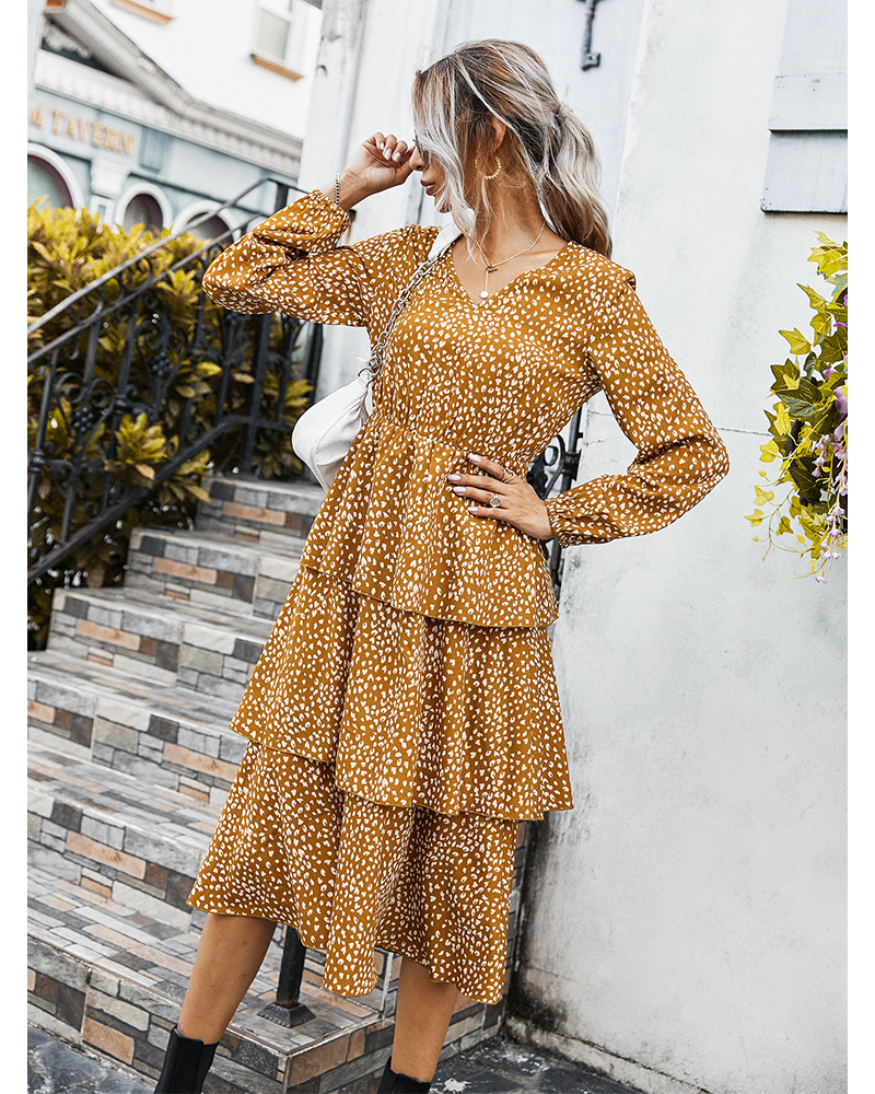 Vestido de pastel floral para mujer nuevo otoño 2020 NSKA208