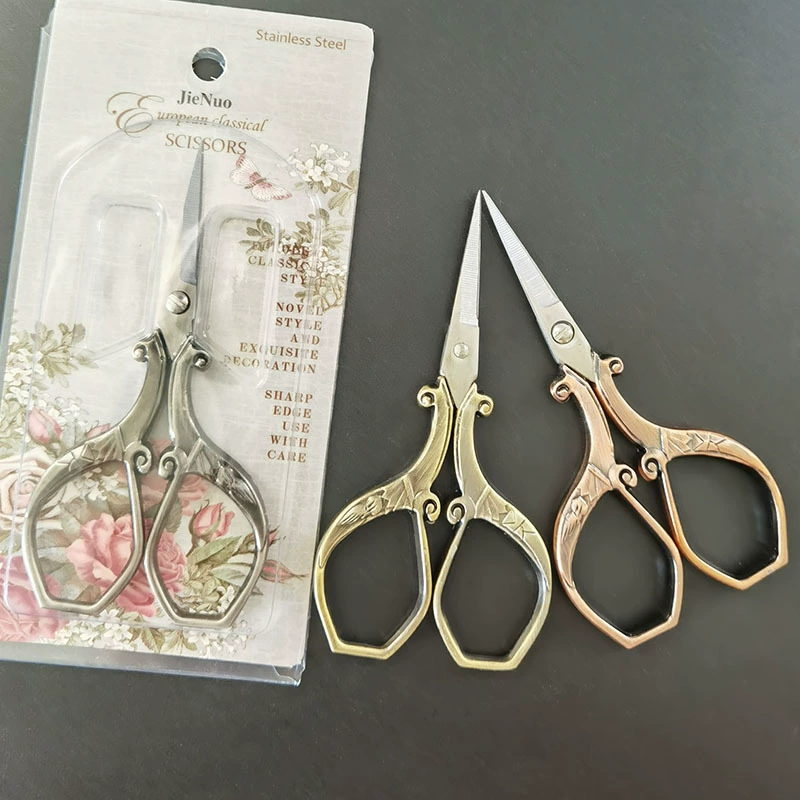 Retro -cut cross -stitching classical scissors, makeup scissors JA
