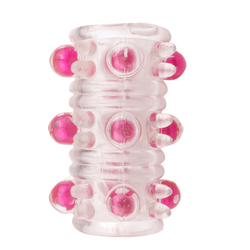 Pearl Caterpillar Fun Finger Cot Crystal Ring Locking Semen Ring Wolf Tooth Thorn Couple Toy Adult Supplies