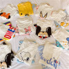 Demi-season cloth bag, cartoon pijama, trousers, set, Korean style, long sleeve, suitable for import, wholesale