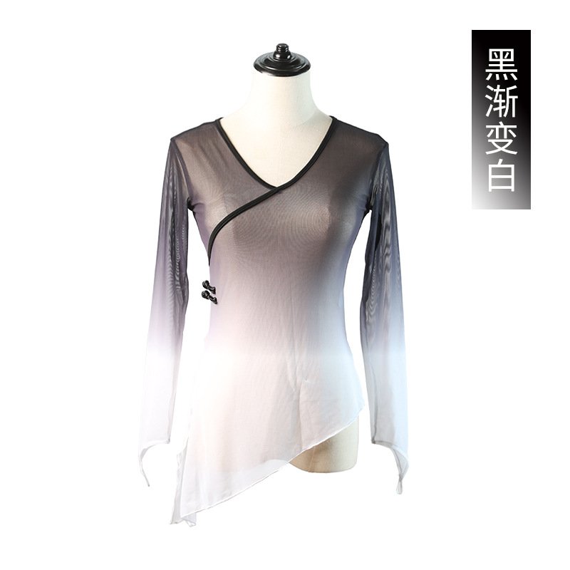 Chino clásico práctica ropa gasa Ropa Étnica danza cuerpo rima superior ballet danza maestra cuerpo Yoga malla verano