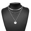 Fashionable multilayer pendant, necklace, blade, European style, new collection, simple and elegant design