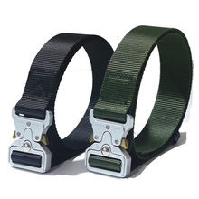 3cm宽度银色机能扣尼龙腰带女速开百搭潮蛇扣帆布白色带百搭款