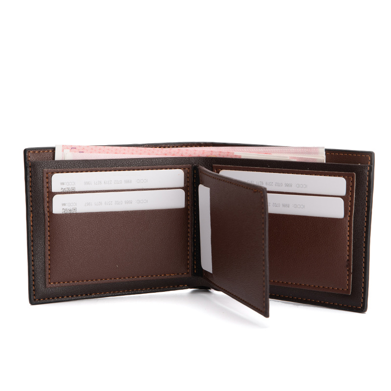 Suministro transfronterizo de los hombres de la nueva línea de costura de la cartera de la PU de los hombres de suministro transfronterizo de la cartera de la PU de los hombres