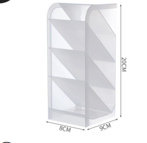 Organizador de escritorio para lápices con divisores inclinados 