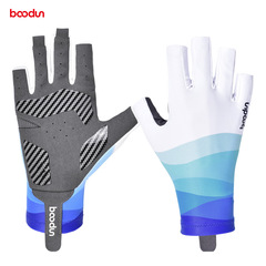 Burton new fishing gloves summer sun protection lure fishing gloves fingerless breathable ice silk fishing gloves manufacturer