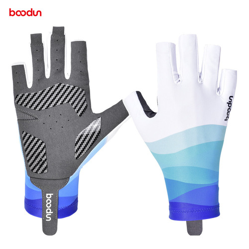 Burton new fishing gloves summer sun protection lure fishing gloves fingerless breathable ice silk fishing gloves manufacturer
