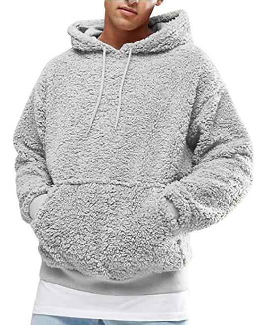 Men's Clothing autumn and winter plush men's hooded sweatshirt_voghion.com
