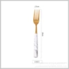 Black marble tattoo fork