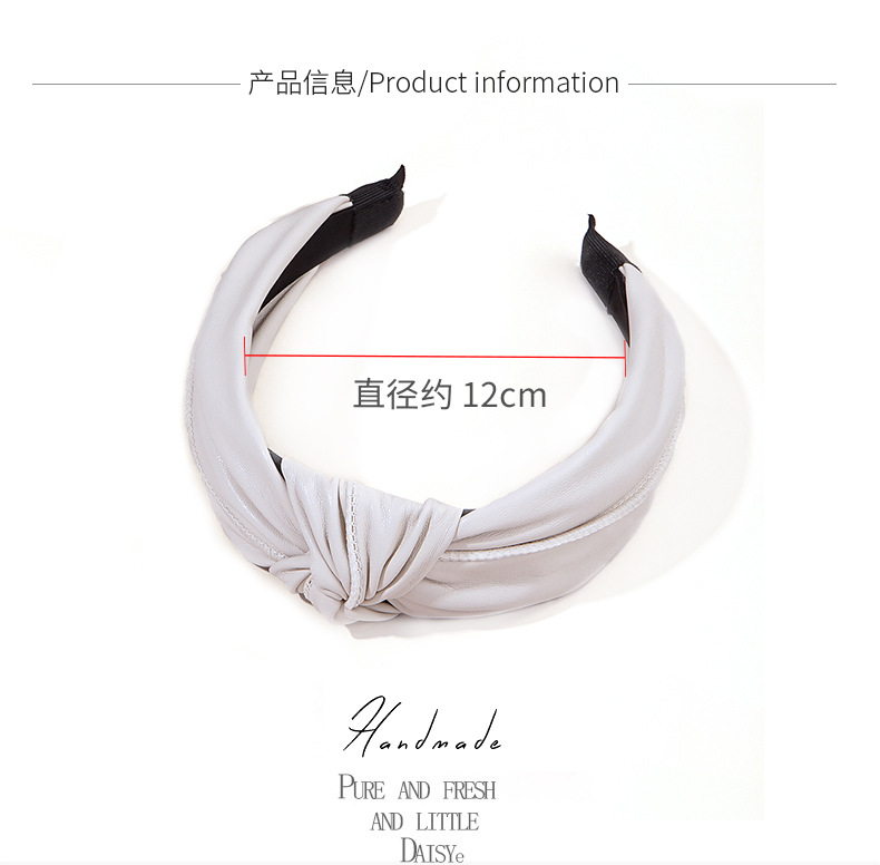 New Color Retro Pu Leather Headband display picture 2