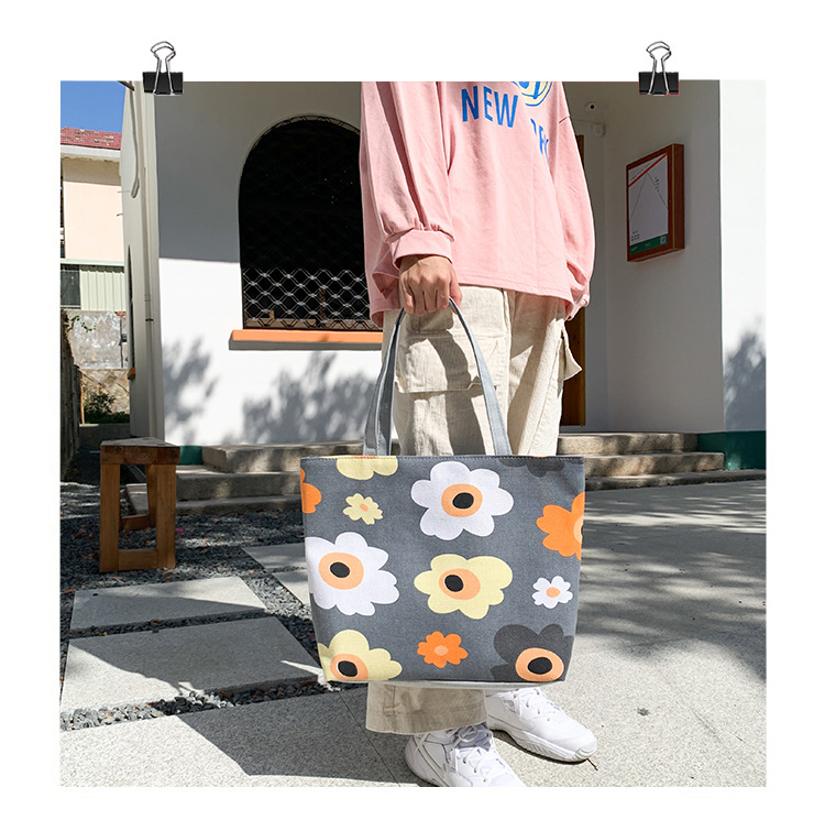 Mujeres Estilo Clásico Flor Lienzo Bolsa De La Compra display picture 1