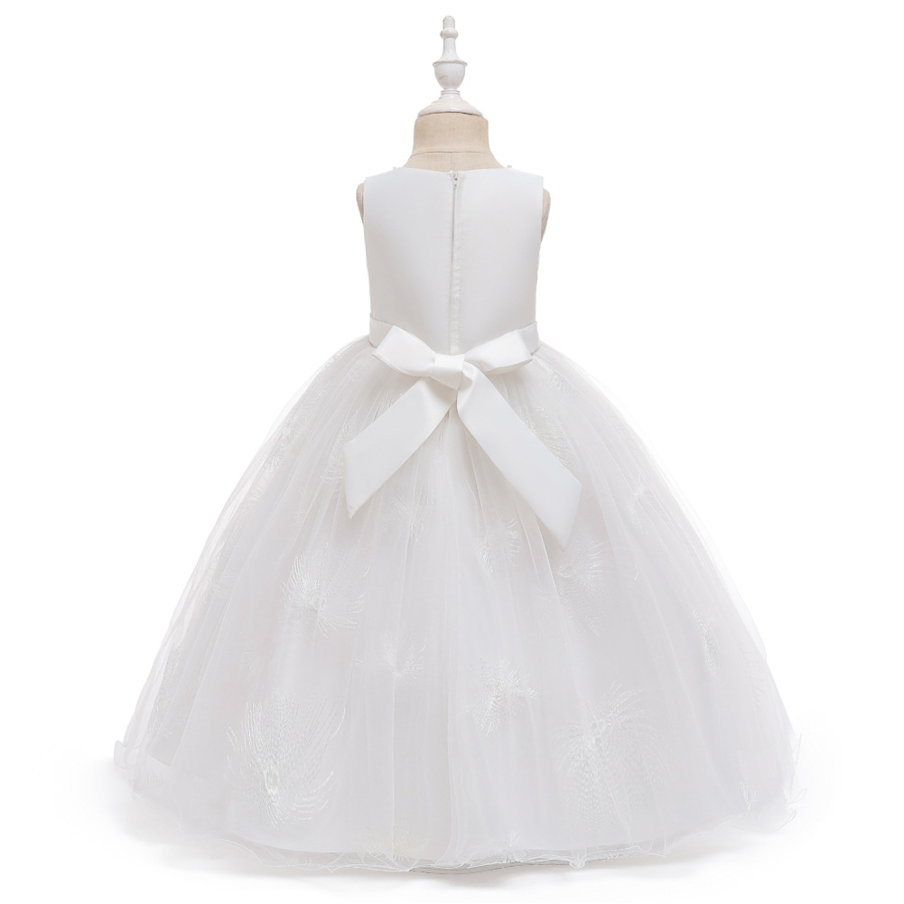 Princess Dress Children Long Dress Wedding Flower Girl Dress Gauze Pettiskirt Wholesale Nihaojewelry display picture 19