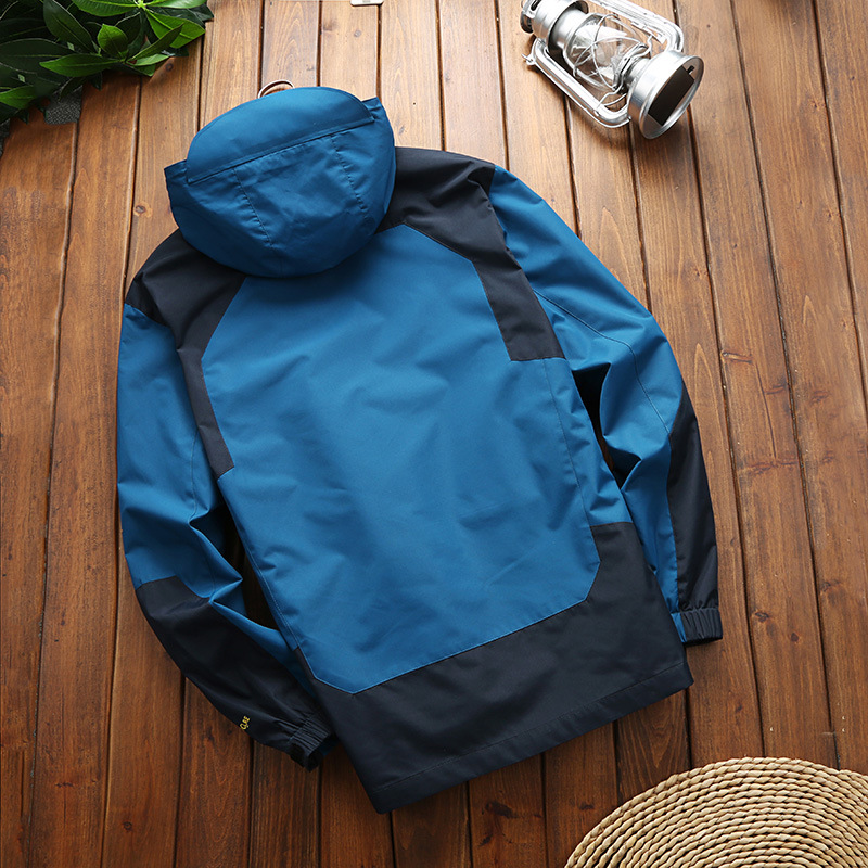 新款跨境冲锋衣男两件套户外三合一冲锋衣防水透气保暖加厚登山服