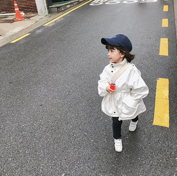 Jacket, autumn trench coat, Korean style, children's clothing