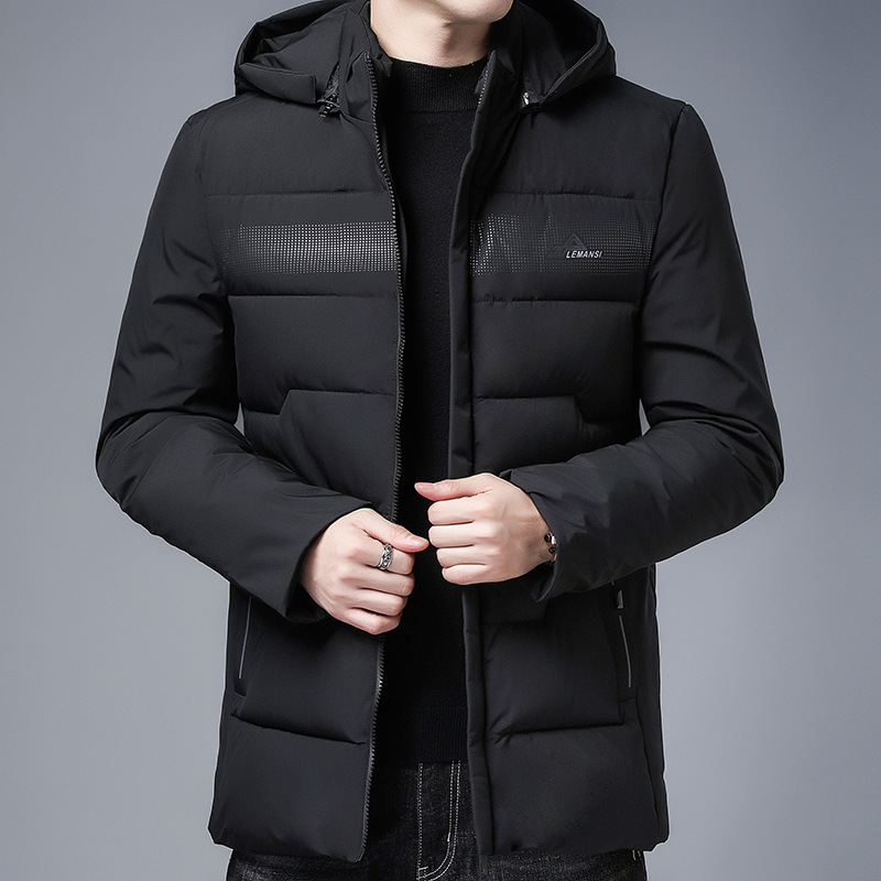 2020 winter middle age man Hooded Cotton have cash less than that is registered in the accounts keep warm cotton-padded clothes fashion thickening men's wear coat cotton-padded jacket new pattern