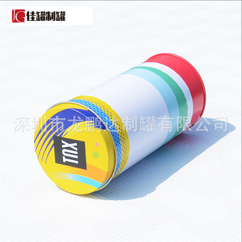 厂家定制 马口铁盒 65*140圆形铁盒 内裤内衣袜子铁盒包装 印LOGO