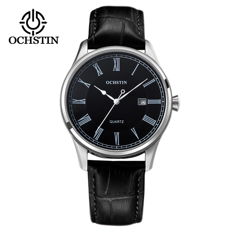Cinturón Negro plateado para hombre