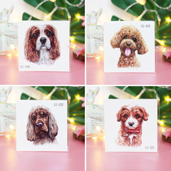 Cat and Dog Waterproof Sticker for Girls/Children, Cute Small Sticker, Cartoon Animal Pet Tattoo Sticker