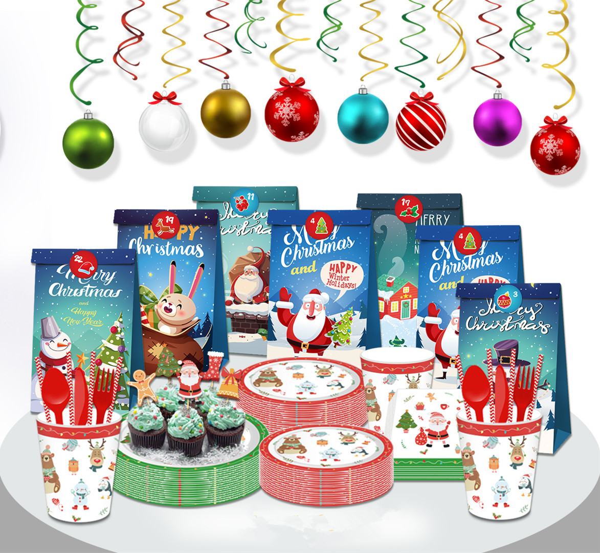 LB052特价引流 圣诞节雪人 麋鹿 礼品包装糖果礼物派对牛皮纸袋