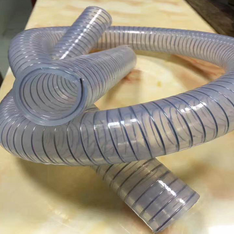 铂金硫化硅胶透明钢丝软管  卫生级钢丝硅胶软管 量大从优