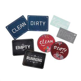 Production customized high-end double-sided pattern logo double-sided magnetic cleaning dishwasher washing machine magnetic sticker magnetic sticker