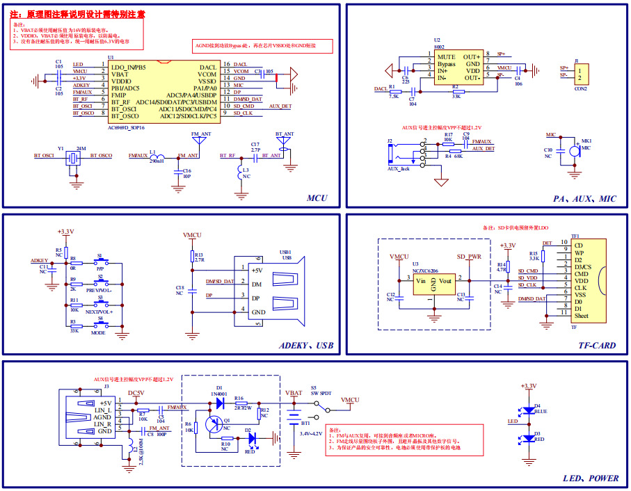 AC6969D-6965E-7023-7065E杰理芯片带卡U盘硬开关机方案蓝牙音箱-阿里巴巴