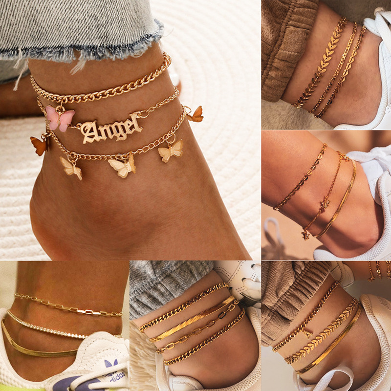 European and American suit Simple Sweet Butterfly Anlet Women's Distinctive Tassel Angel Pendant Aircraft Chain Anlet European and American suit Simple Sweet Butterfly Anlet Women's Distinctive Tassel Angel Pendant Aircraft Chain Anlet