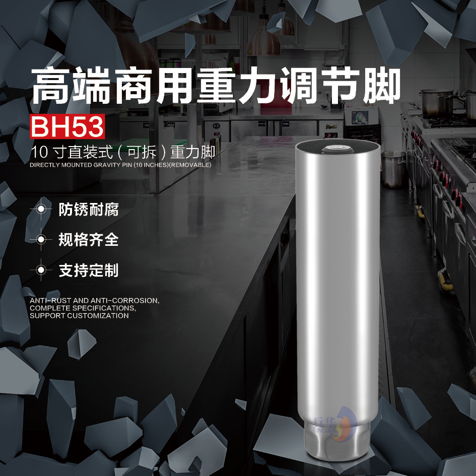BH53  10寸直装式（可拆） 重力调节脚