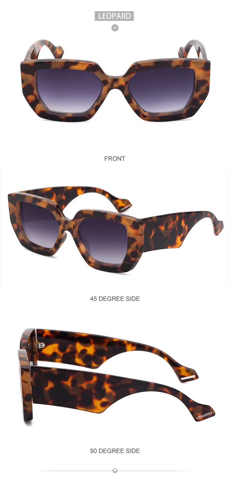 70g Weight Full Frame Glasses Structure Sunglasses Classification PC, UV400 Protection Lens Material Square Glasses Style Street Occasion Geometric Pattern Women'S Gender IG Style Style IG Style Geometric PC UV400 Protection Square Full Frame Women's Sunglasses 15
