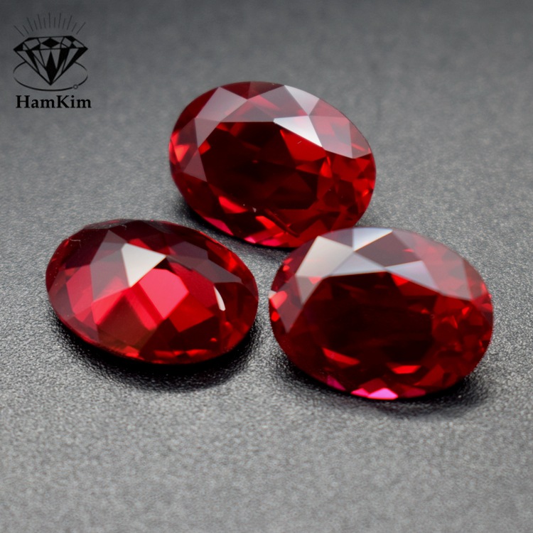 蛋形 天然底红刚玉