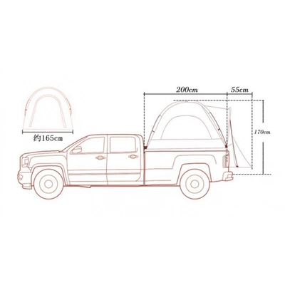 Car Trunk tent outdoor Çadırlar - pickup-tent-medium-3-4-people