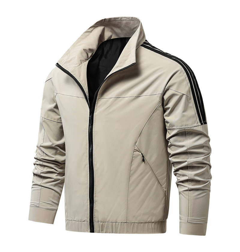 Large work clothes Clover Youth Three bars Foreign trade coat Stand collar leisure time Jacket Amazon Europe and America wish