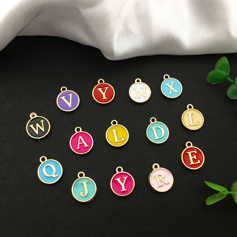 Simple Style Letter Alloy Enamel Charms Jewelry Accessories display picture 4