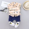 Summer children's cartoon set for boys, shirt, sleeves, 2020, Korean style