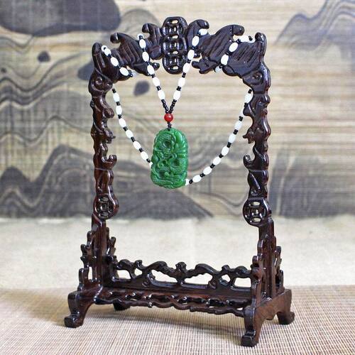 Mahogany hanging jade rack hanging jade rack jewelry rack grasshopper cage rack jade pendant jewelry pendant display rack