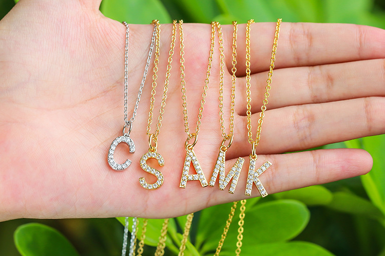 3g Weight Zircon Inlay Material Travel Occasion Copper Material Inlay Design Copper Inlaid Zircon Copper Necklaces 5