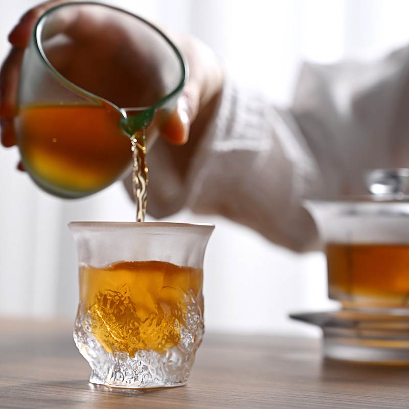 crystal Colored glaze master Pure handwork Single cup single high-grade Japanese Glass Freeze teacup