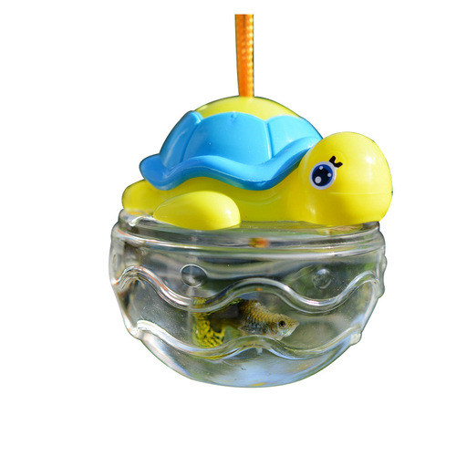Street stall wholesale QQ fish bottle stall toys parent-child game props plastic small fish tank turtle bottle QQ bottle jellyfish bottle