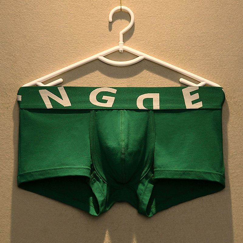 礼盒装男士内裤纯棉平角裤舒适中腰四角裤宽松透气U凸短裤头潮牌