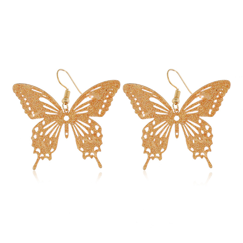Fashion New Simple  Sweet Exaggerated Hollow Butterfly Earrings  Personality Exaggerated  Earrings Nihaojewelry Wholesale display picture 2