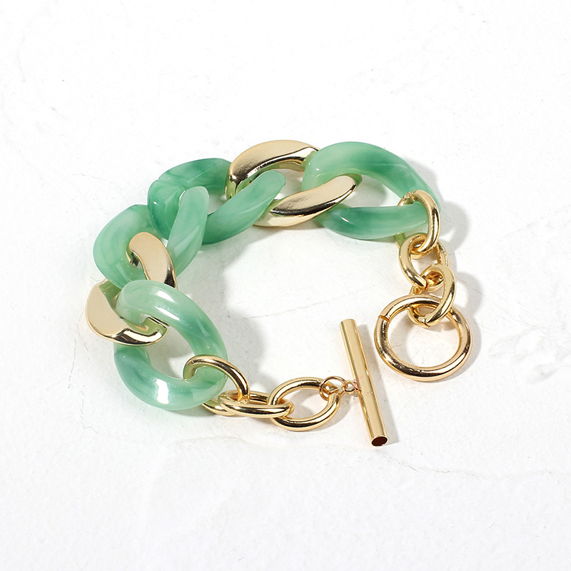 20g Weight Bracelets Classification Anniversary, Business, Travel Occasion Women'S Gender Fashion Style Pink, Green, Wine Red, Black Color Women's Simple Resin Bracelet French Retro Handmade Bracelet Wholesale Nihaojewelry 2