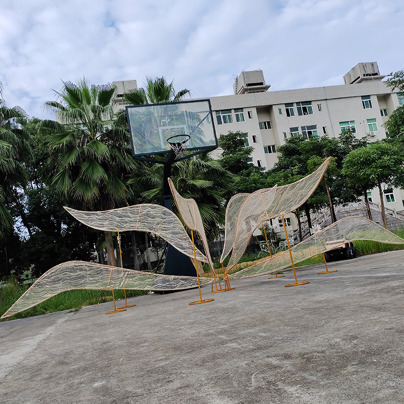 百界2020新款婚庆道具翅膀摆件婚礼现场布置模型铁艺婚礼背景装饰