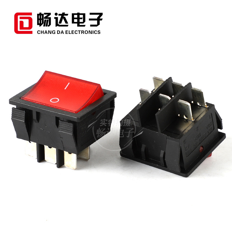 供船KCD5型开关2脚四4脚六脚二档三档带灯翘板双联船形开关