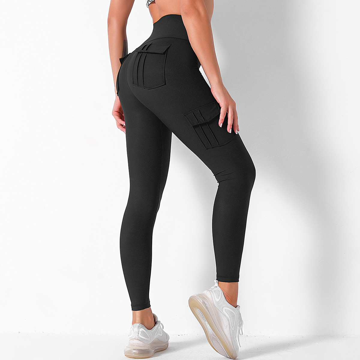 Multi-pocket Stitching Skinny Yoga Pants NSNS10678