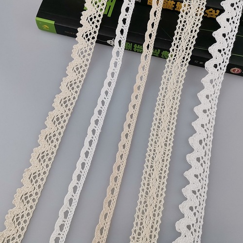 Factory supply DIY cotton thread lace curtains small edge, pure cotton thread lace clothing home textile accessories lace